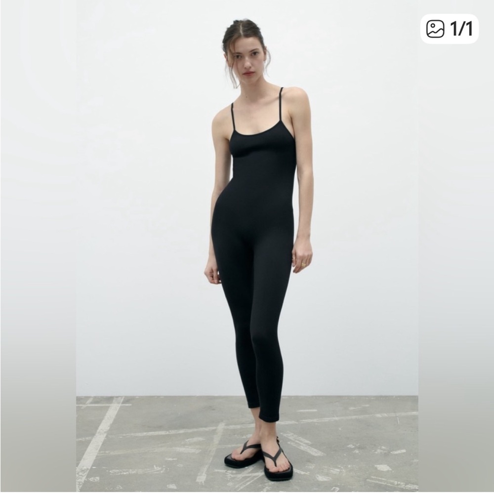 Zara Limitless Contour Collection Black Women's Jumpsuit.New with tags